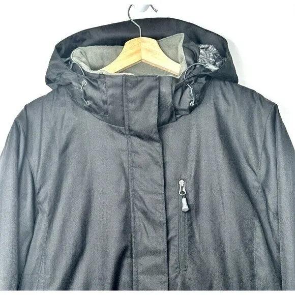 Firefly Winter Jacket Women XL Snowboard Ski Outdoor Black Hooded Snow Coat