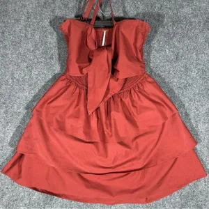 Free People burgundy Halter Midi Dress