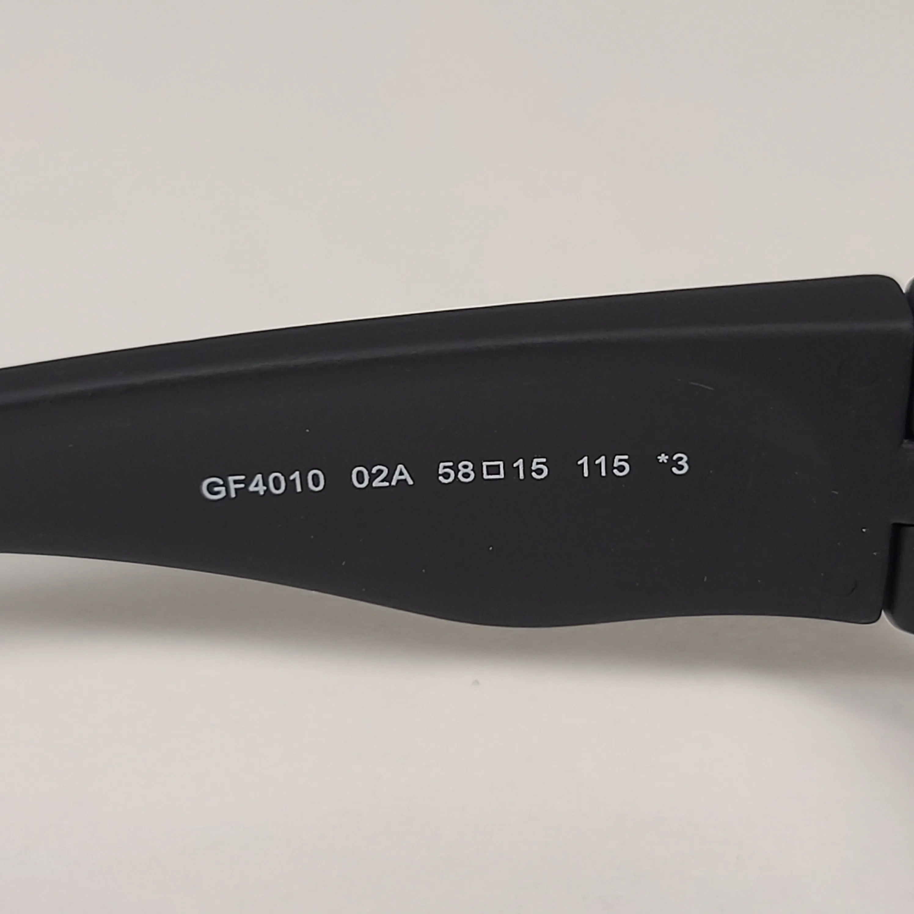 Guess Small Wrap Sunglasses Matte Black Frame Gray Lens GF4010 02A