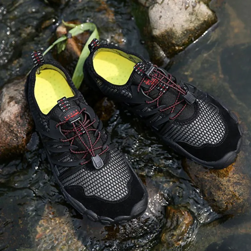 Herren Sommer atmungsaktives Mesh Quick Dry Outdoor Fitness Wanderschuhe