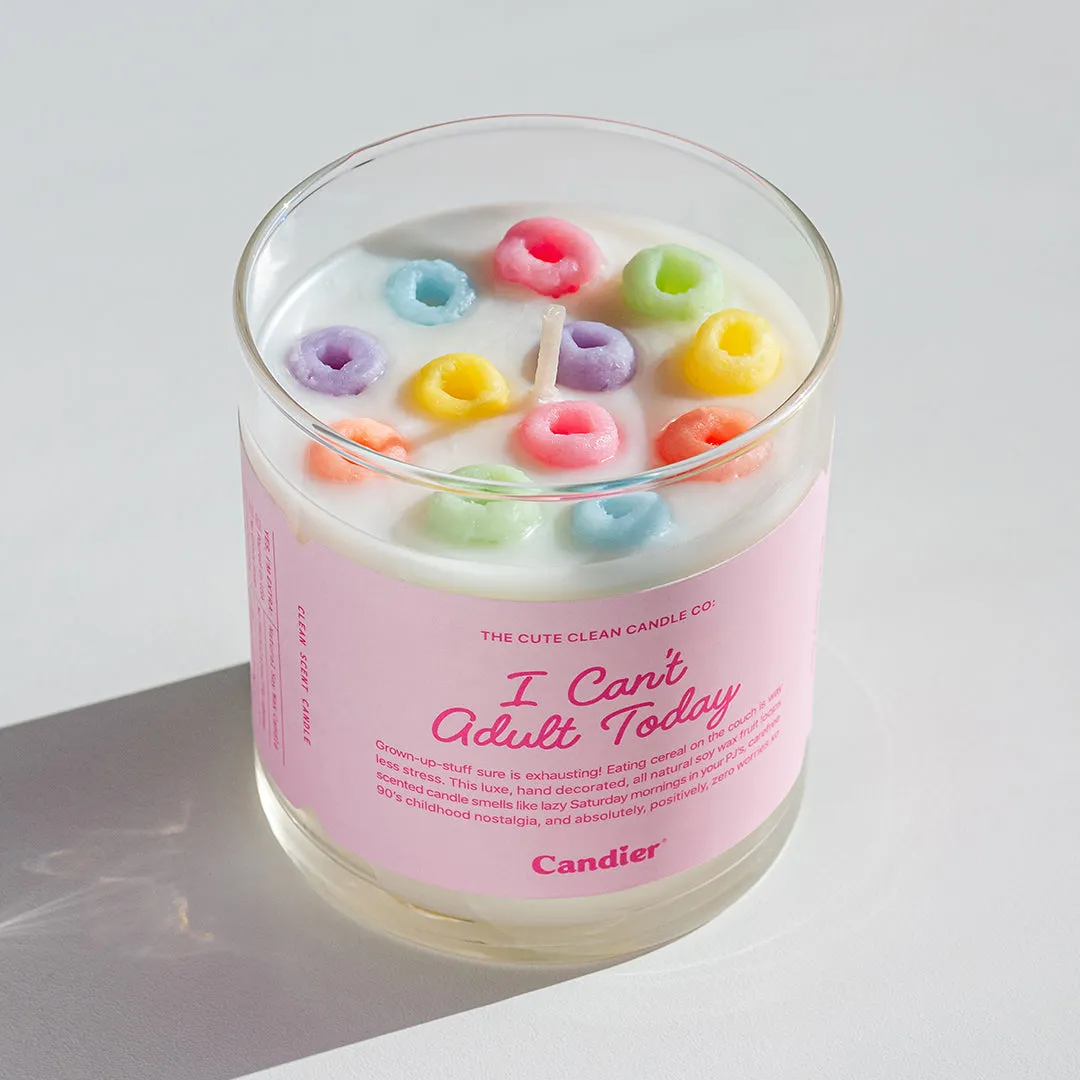 I CANT ADULT TODAY CEREAL CANDLE