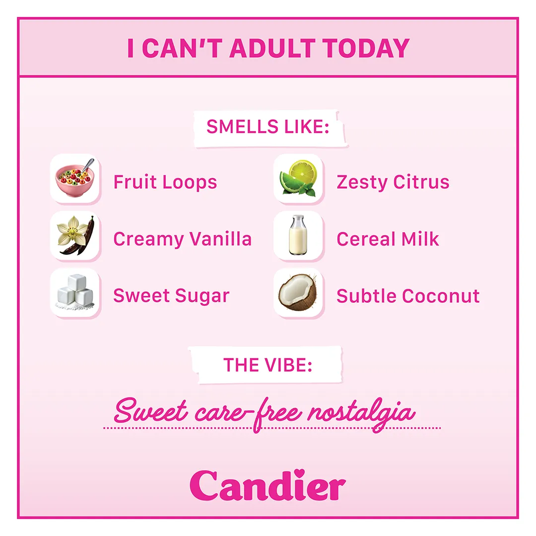 I CANT ADULT TODAY CEREAL CANDLE