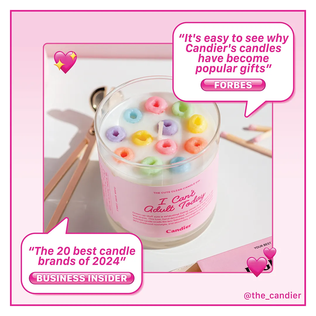 I CANT ADULT TODAY CEREAL CANDLE