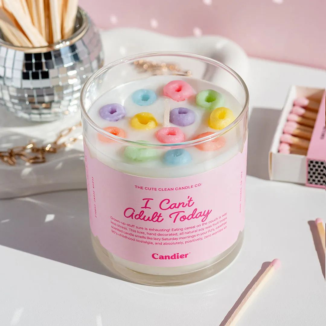 I CANT ADULT TODAY CEREAL CANDLE