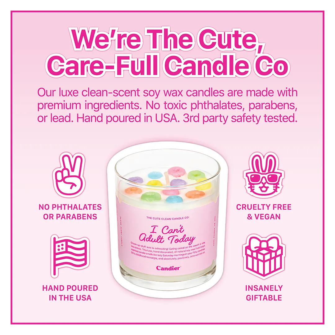 I CANT ADULT TODAY CEREAL CANDLE