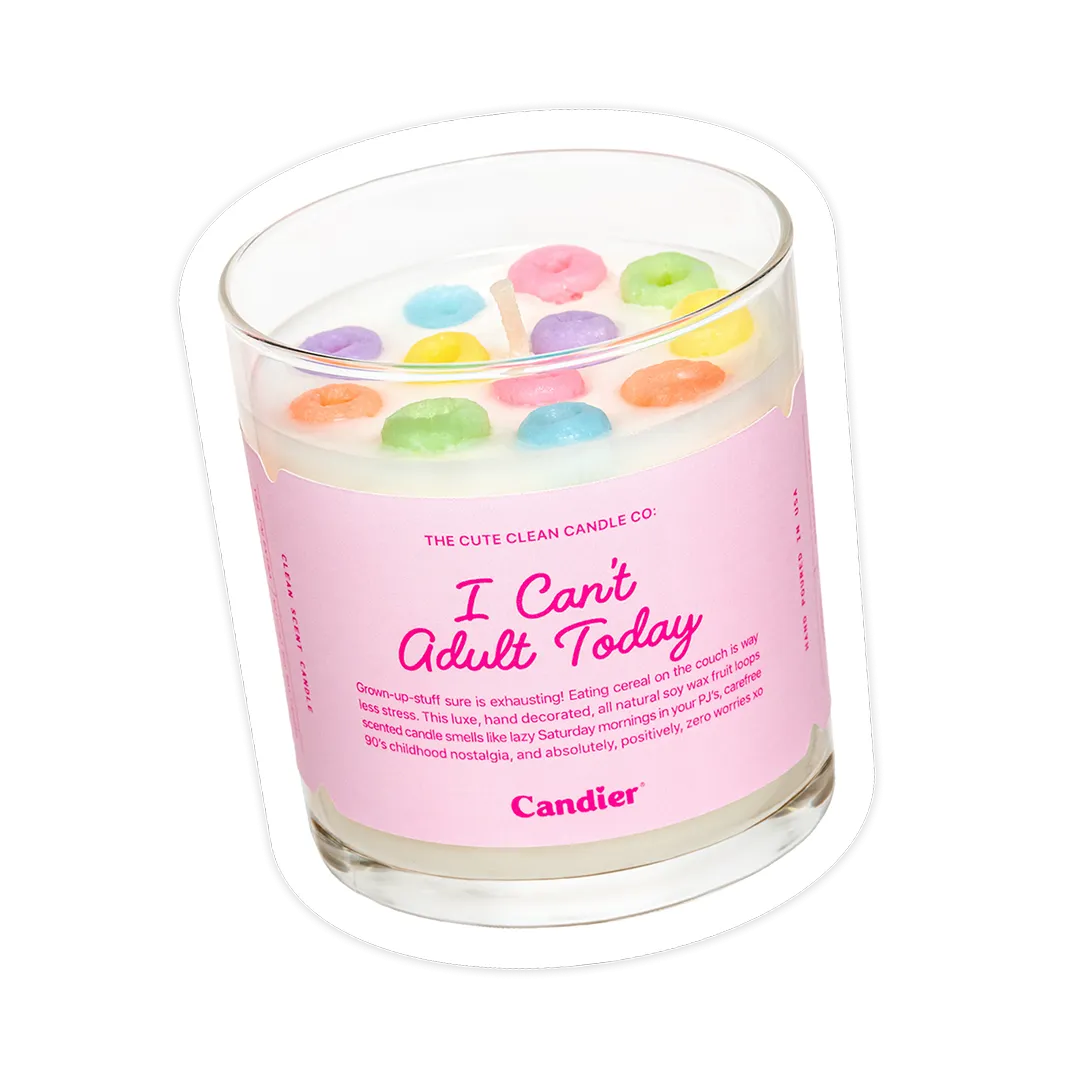I CANT ADULT TODAY CEREAL CANDLE