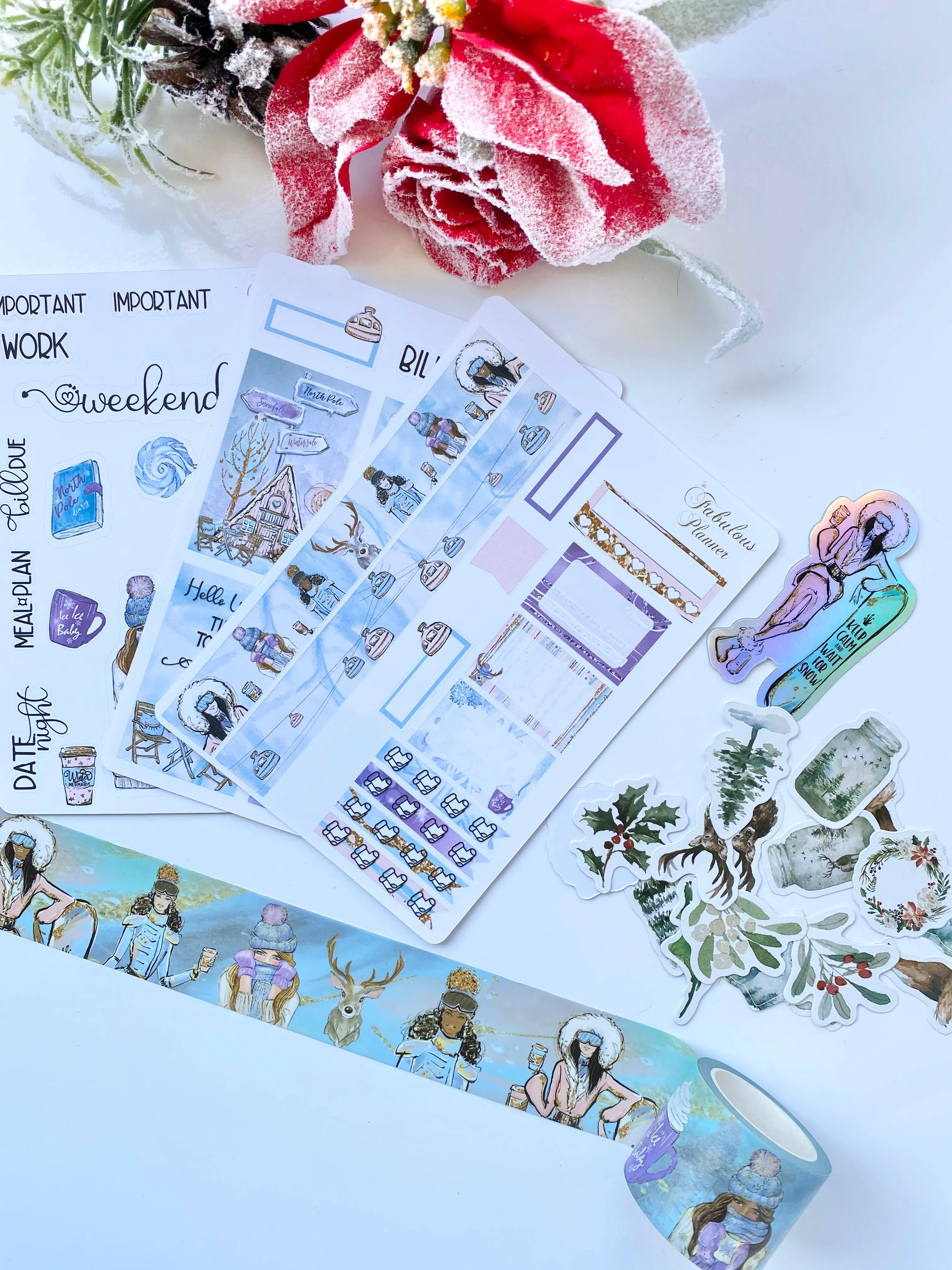 Ice Ice Baby Snow Girls Wide Washi Tape