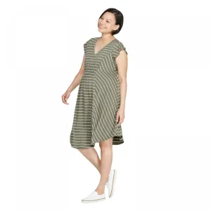Isabel Maternity by Ingrid & Isabel Striped Short Sleeve Smocked Front Dress