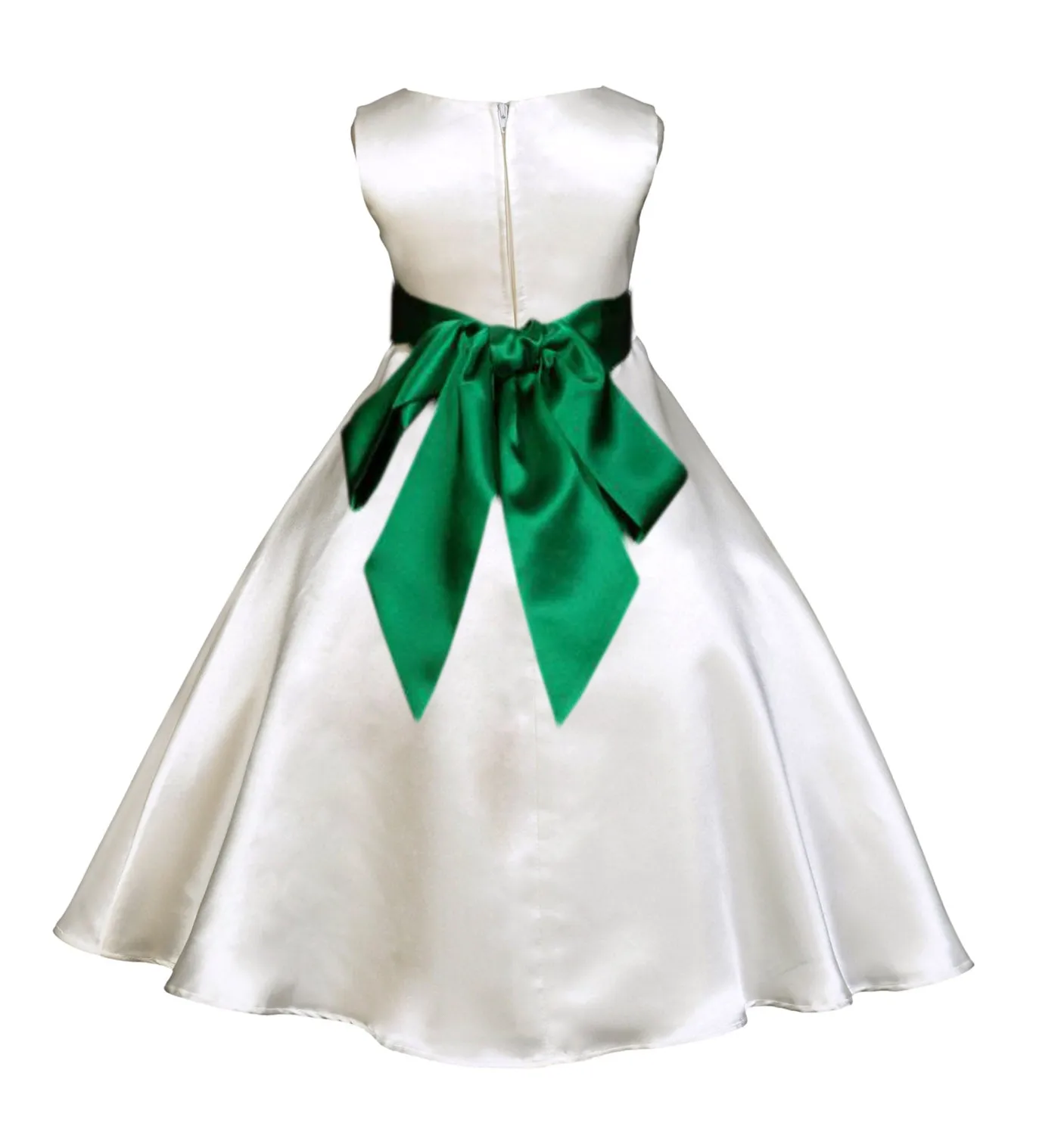 Ivory Formal Wedding Pageant Special Occasions Rattail Edge Tulle Flower Girl Dress 829S(5)