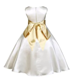 Ivory Formal Wedding Pageant Special Occasions Rattail Edge Tulle Flower Girl Dress 829S(5)