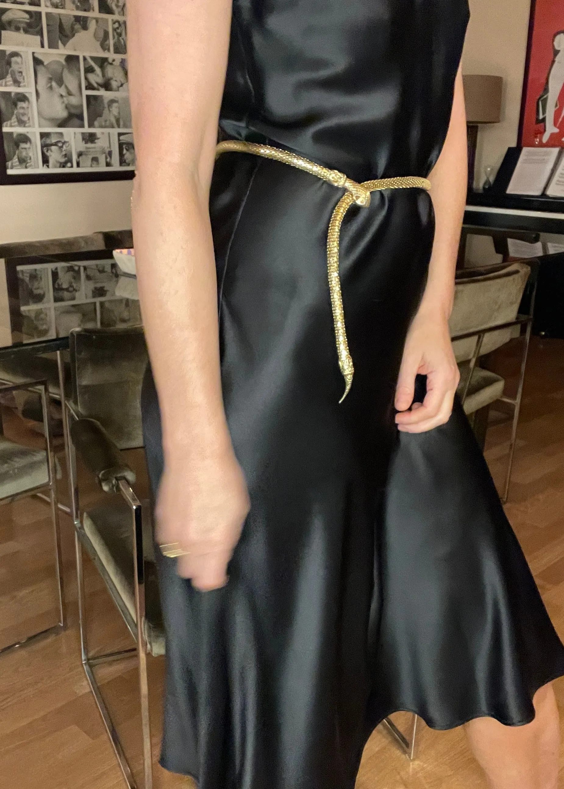 Ivy Silk Slip in Black Charmeuse Silk