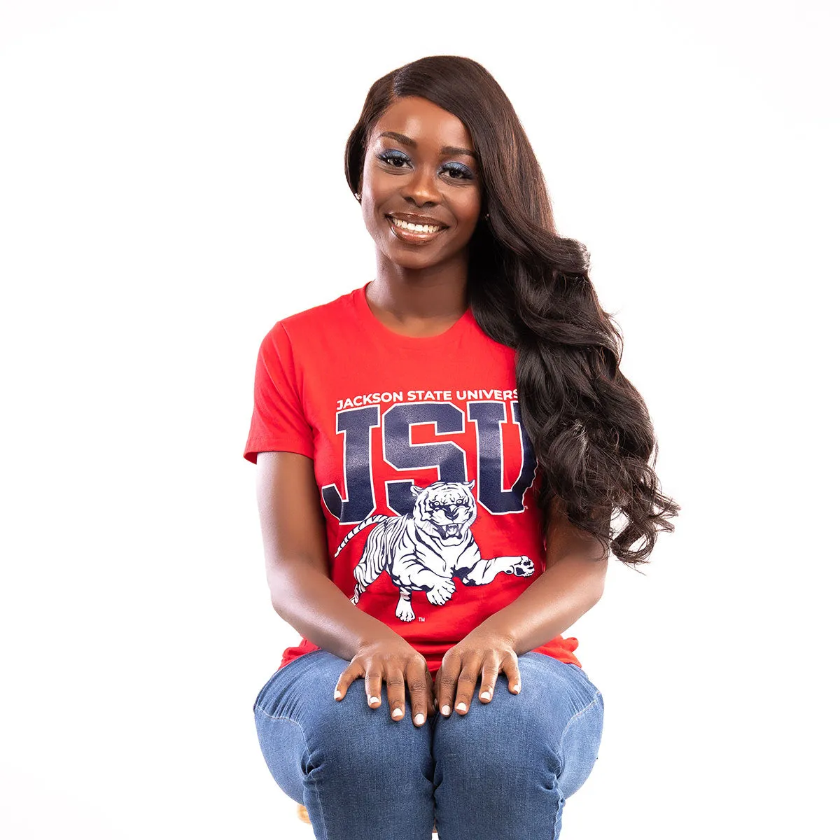 Jackson St. | 2021 TIGERS (Print) Red Ladies Tees -Z-