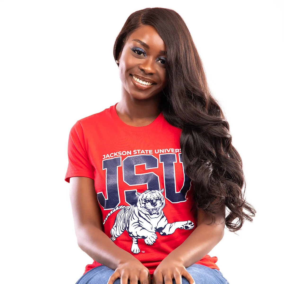 Jackson St. | 2021 TIGERS (Print) Red Ladies Tees -Z-