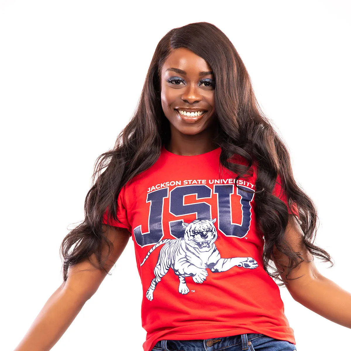 Jackson St. | 2021 TIGERS (Print) Red Ladies Tees -Z-