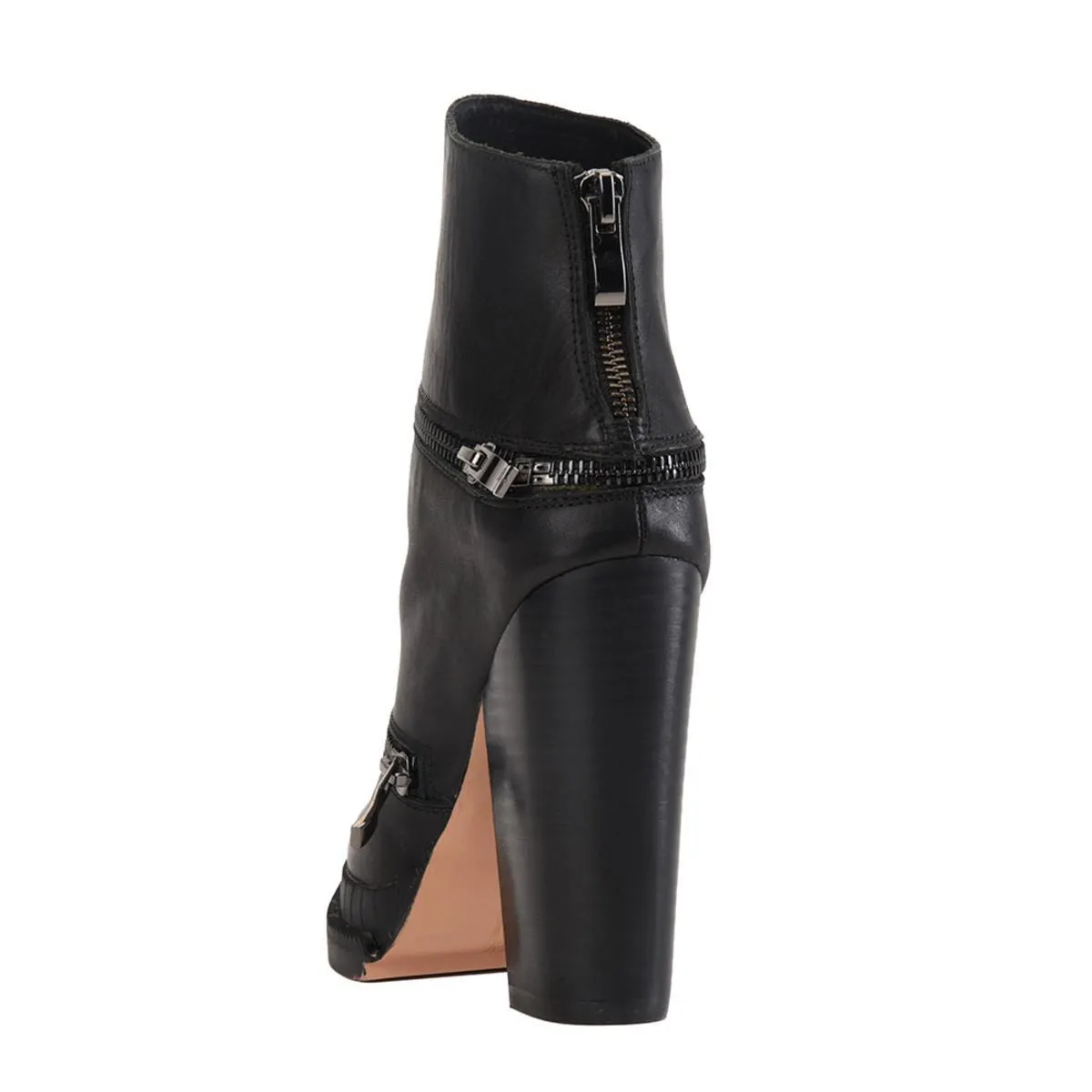 Jeffrey Campbell Sequel-2 Black Heel Booties BLACK