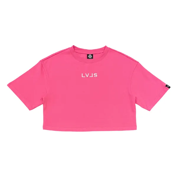 LEVELS OVERSIZED CROP TEE | SASSY PINK