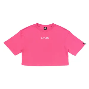 LEVELS OVERSIZED CROP TEE | SASSY PINK