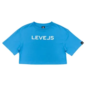 LEVELS OVERSIZED CROP TEE | SUMMER BLUE