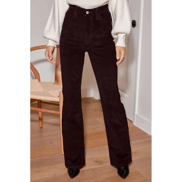 Levi’s Ribcage Bootcut Cord Jeans Malbec Burgundy Corduroy Levis 25 33 NWT