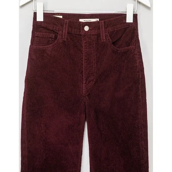 Levi’s Ribcage Bootcut Cord Jeans Malbec Burgundy Corduroy Levis 25 33 NWT