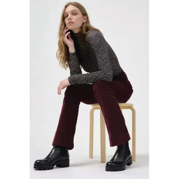 Levi’s Ribcage Bootcut Cord Jeans Malbec Burgundy Corduroy Levis 25 33 NWT