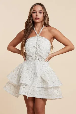 Luminous Lace Ombre mini  Dress