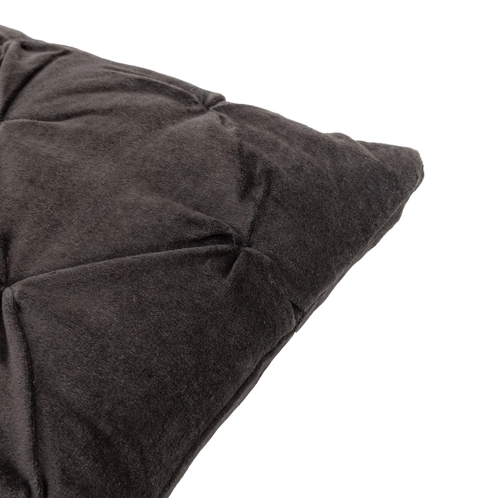 Luxe Charcoal Velvet Cushion