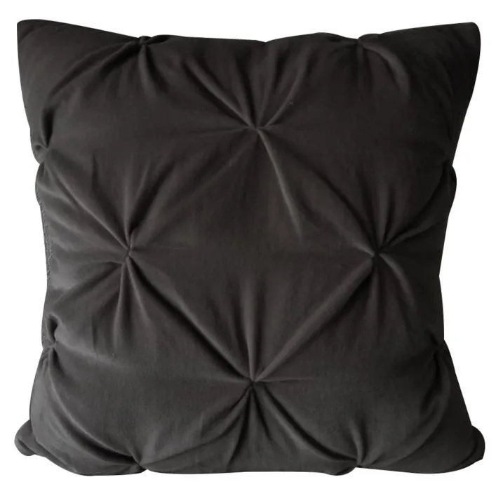 Luxe Charcoal Velvet Cushion