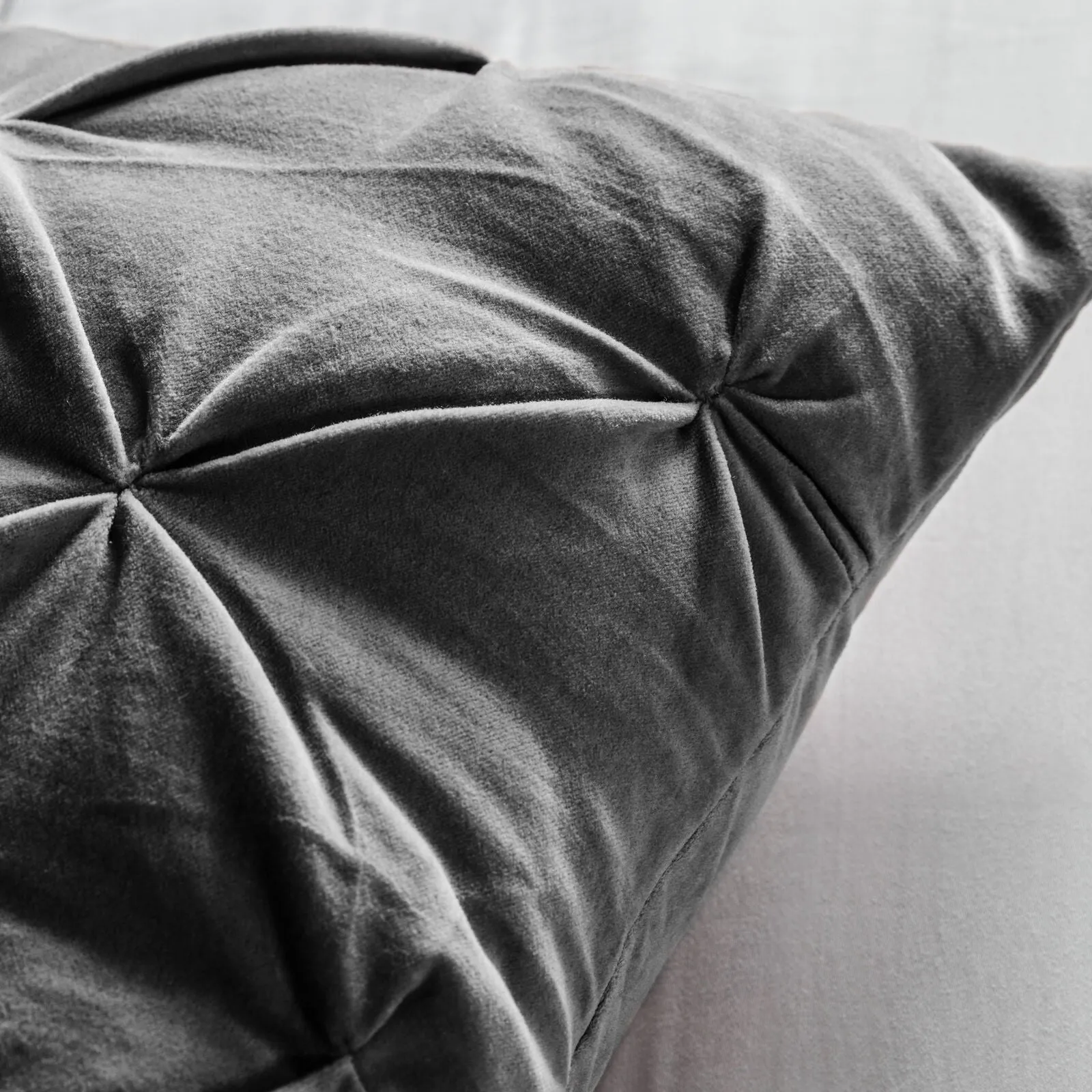 Luxe Charcoal Velvet Cushion