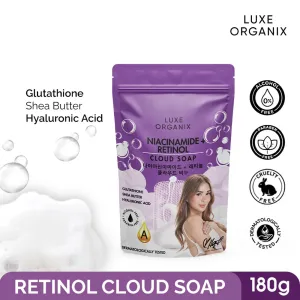 Luxe Organix Niacinamide   Retinol Cloud Soap 180g