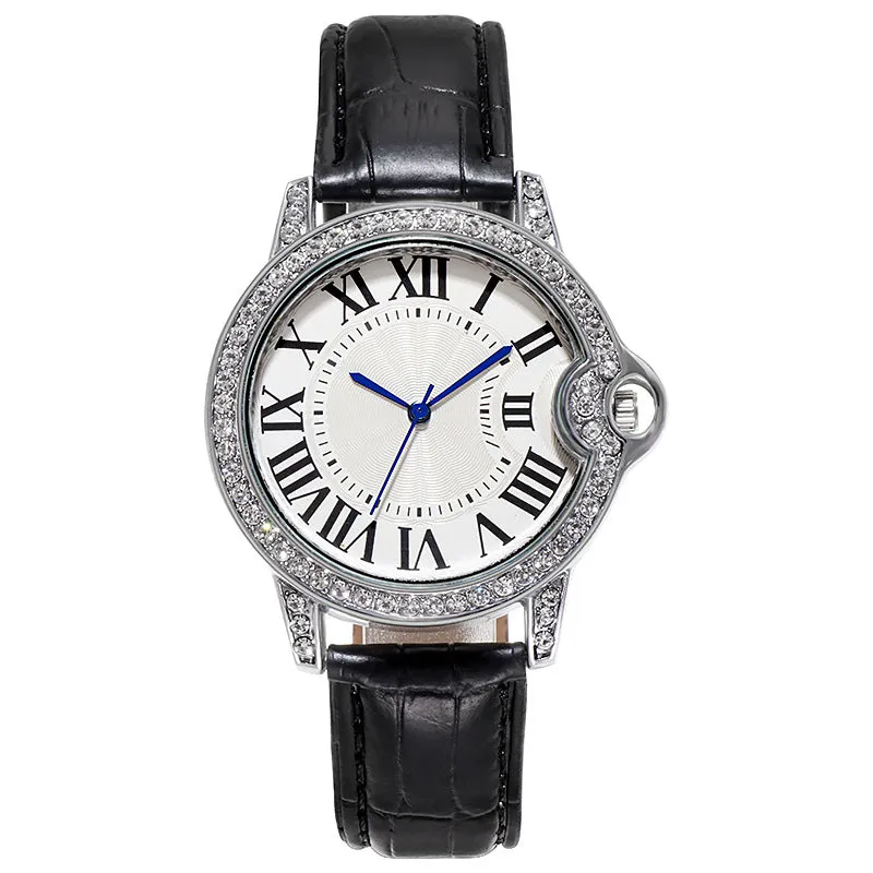 Luxury Diamond Watche Wrist Watche Leather Strap For Women Gift Jewelry