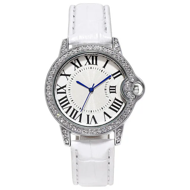 Luxury Diamond Watche Wrist Watche Leather Strap For Women Gift Jewelry