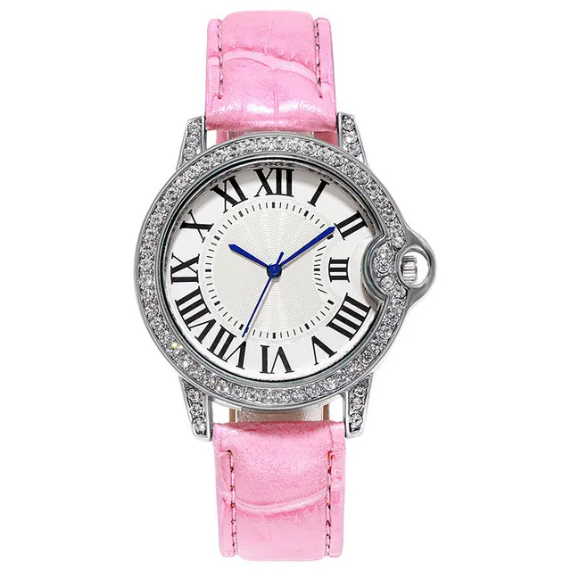 Luxury Diamond Watche Wrist Watche Leather Strap For Women Gift Jewelry