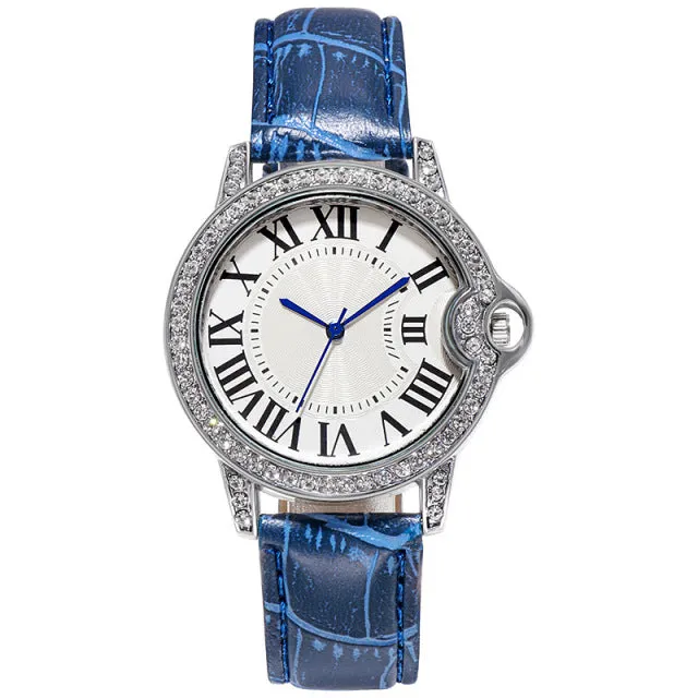 Luxury Diamond Watche Wrist Watche Leather Strap For Women Gift Jewelry