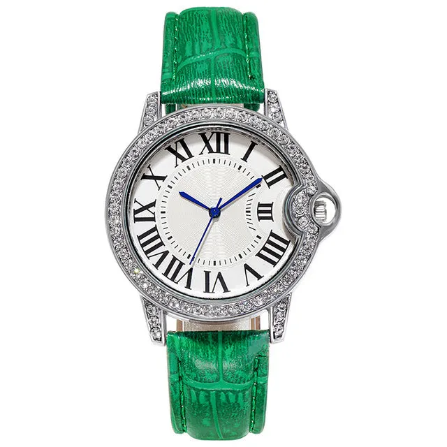 Luxury Diamond Watche Wrist Watche Leather Strap For Women Gift Jewelry