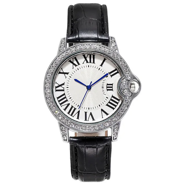 Luxury Diamond Watche Wrist Watche Leather Strap For Women Gift Jewelry