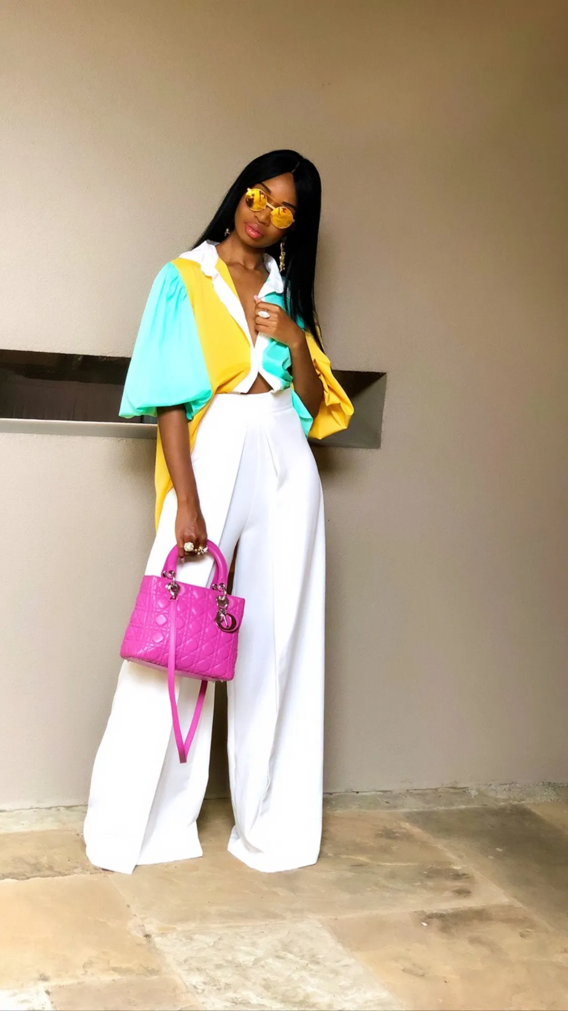 Madam Mystique Anais ColorBlock Blouse
