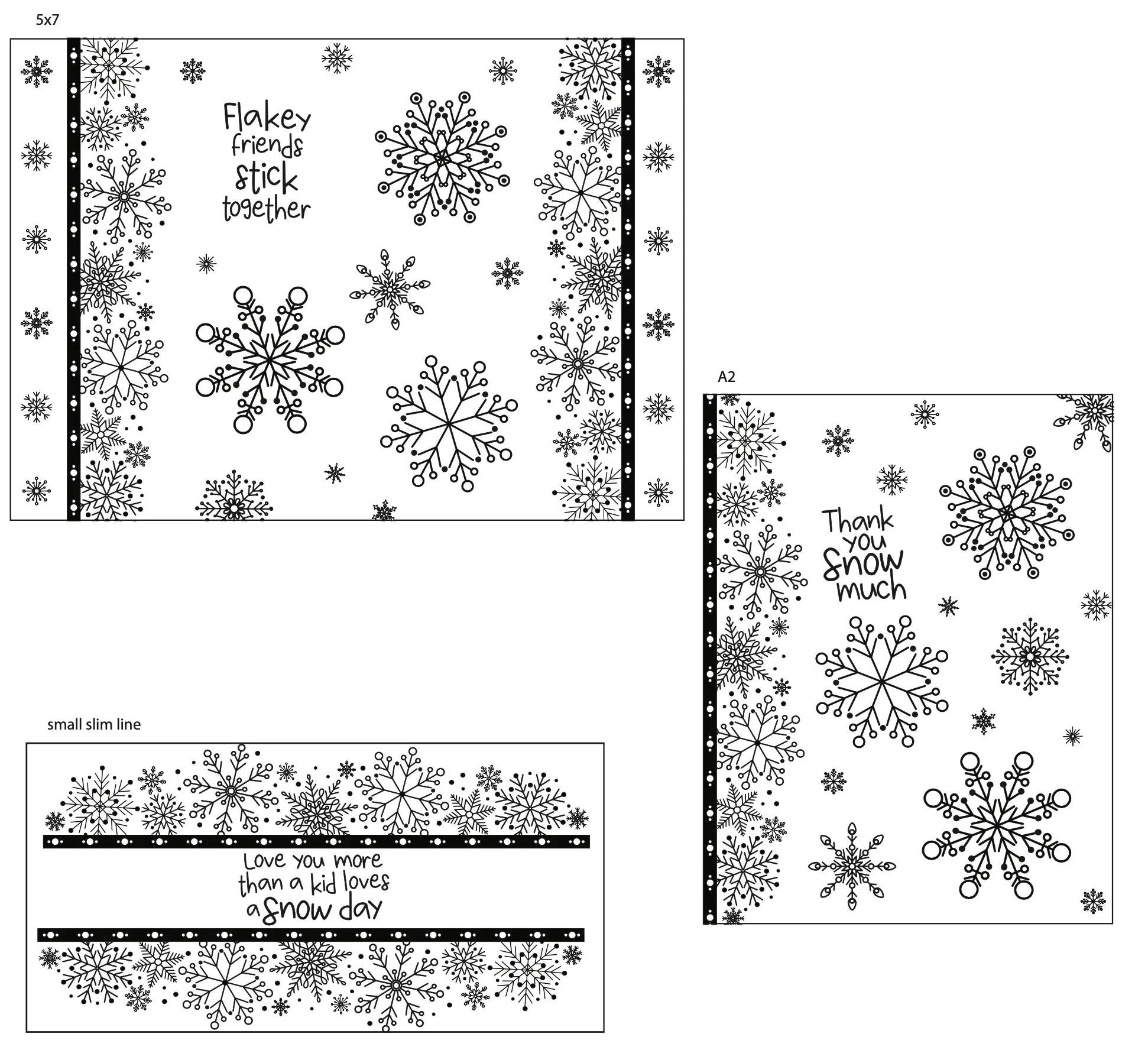 Maymay's Snow Day 4x6 Stamp Set {C607}