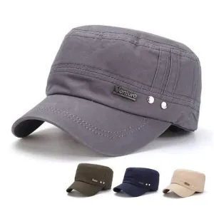 Men Plain Snapback Flat Baseball Cap Adjustable Outdoor Sport Hip-Hop Hat