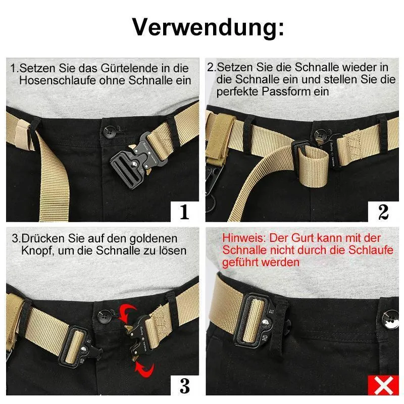 Militär Gürtel mit Metallschnalle