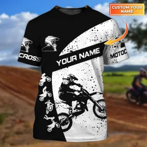 Motocross - Personalized Name 3D Tshirt - MITRU