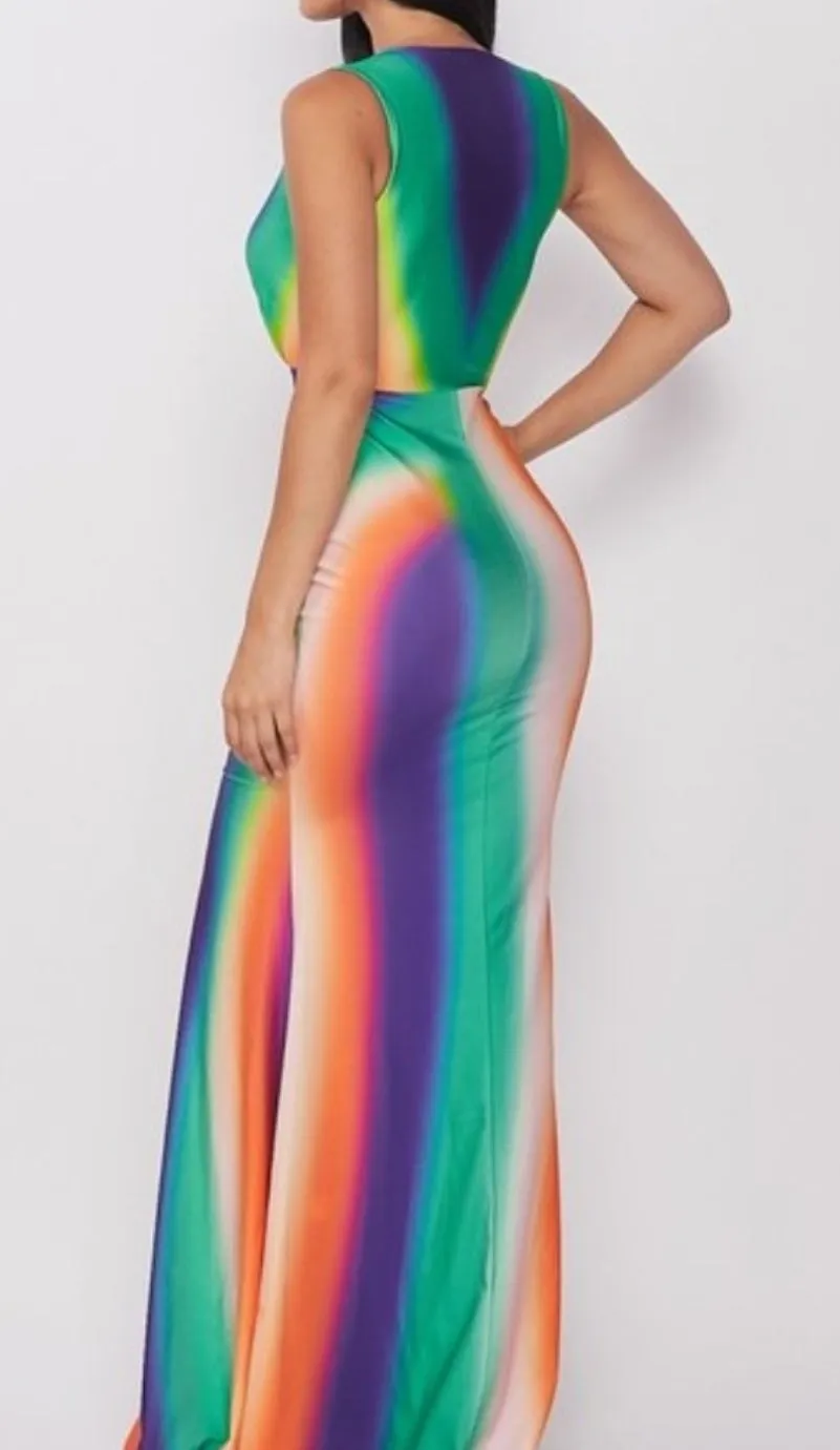 Multi Color Colored Dress