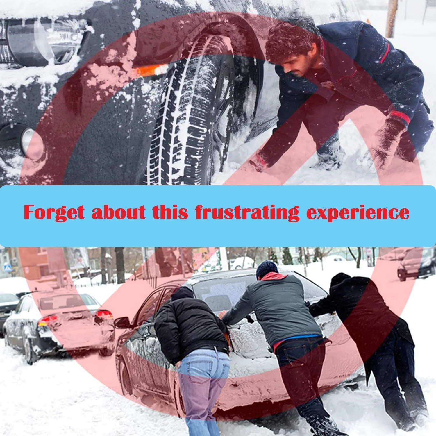Multitech Solutions Snow Traction Mat & Ice Scraper for Car – 2 in 1 Winter Car Accessory Tire Traction Mats Ideal to Unstuck Your Car from Snow and Ice