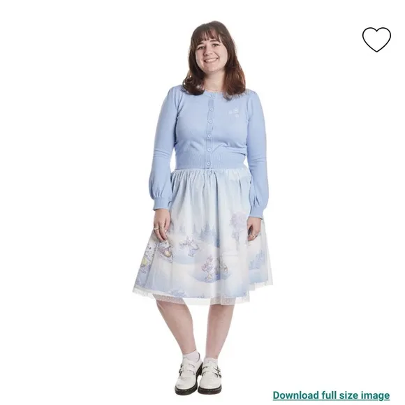 NEW Stitch Shoppe Mickey &amp; Friends Winter Snow Tulle Overlay Skirt