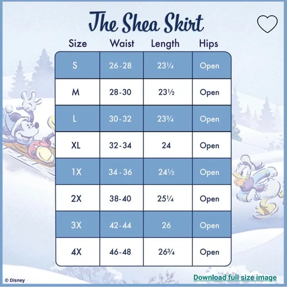 NEW Stitch Shoppe Mickey &amp; Friends Winter Snow Tulle Overlay Skirt
