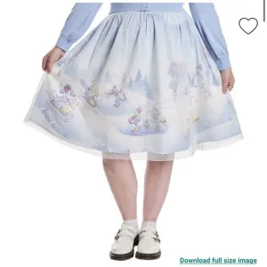 NEW Stitch Shoppe Mickey &amp; Friends Winter Snow Tulle Overlay Skirt