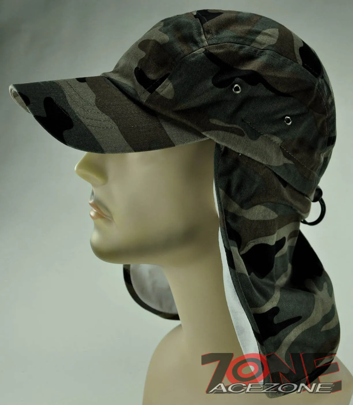 NEW UV SHIELD OUTDOOR SUN PROTECTION EARFLAP SPORT CAP HAT G2 CAMO