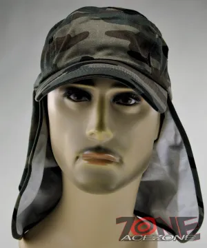 NEW UV SHIELD OUTDOOR SUN PROTECTION EARFLAP SPORT CAP HAT G2 CAMO