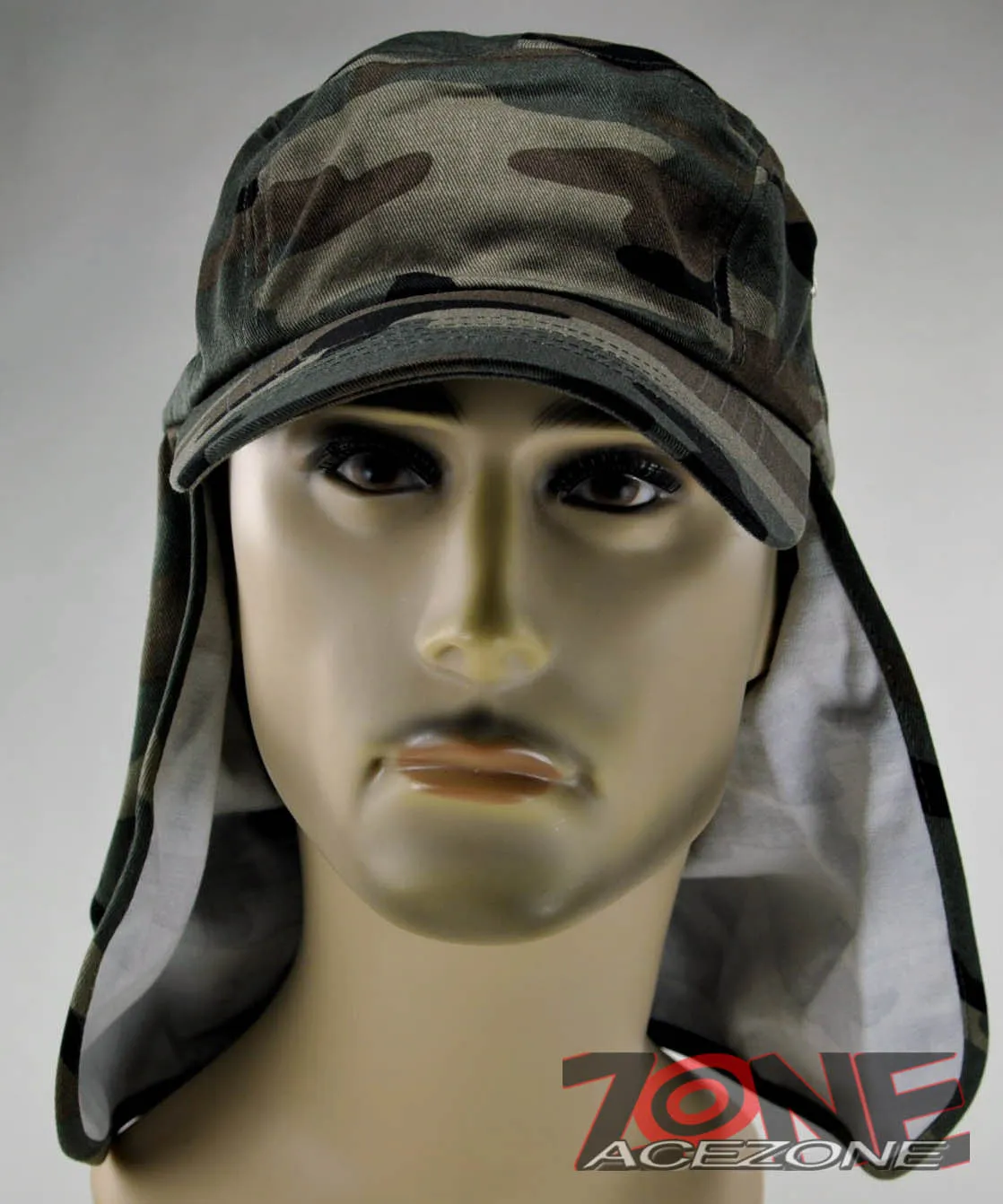 NEW UV SHIELD OUTDOOR SUN PROTECTION EARFLAP SPORT CAP HAT G2 CAMO