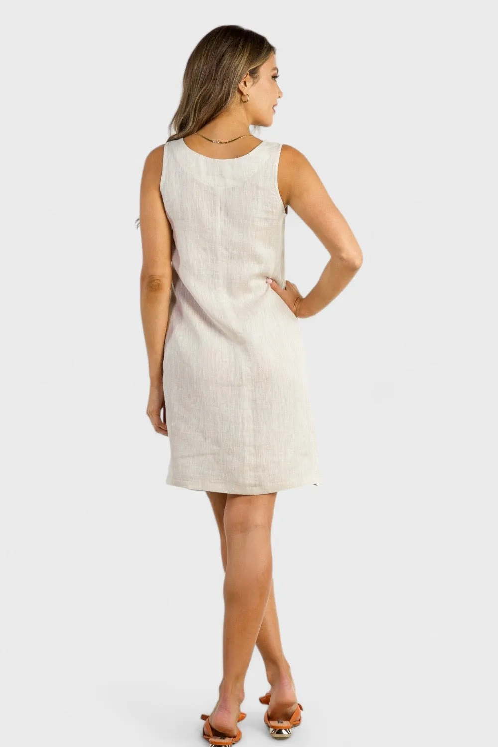 Noemi Linen Empire Waist Dress